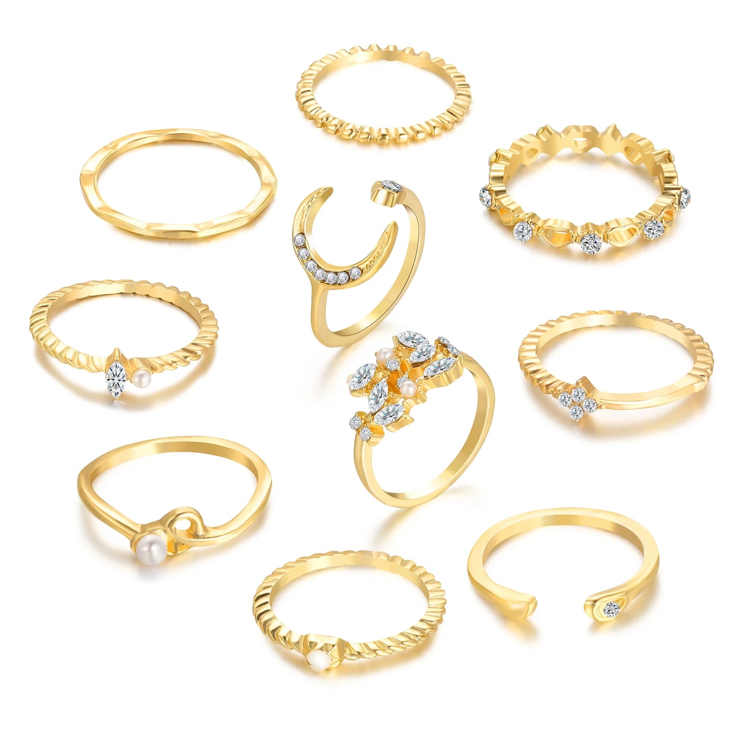 10 Pcs Rings Suit