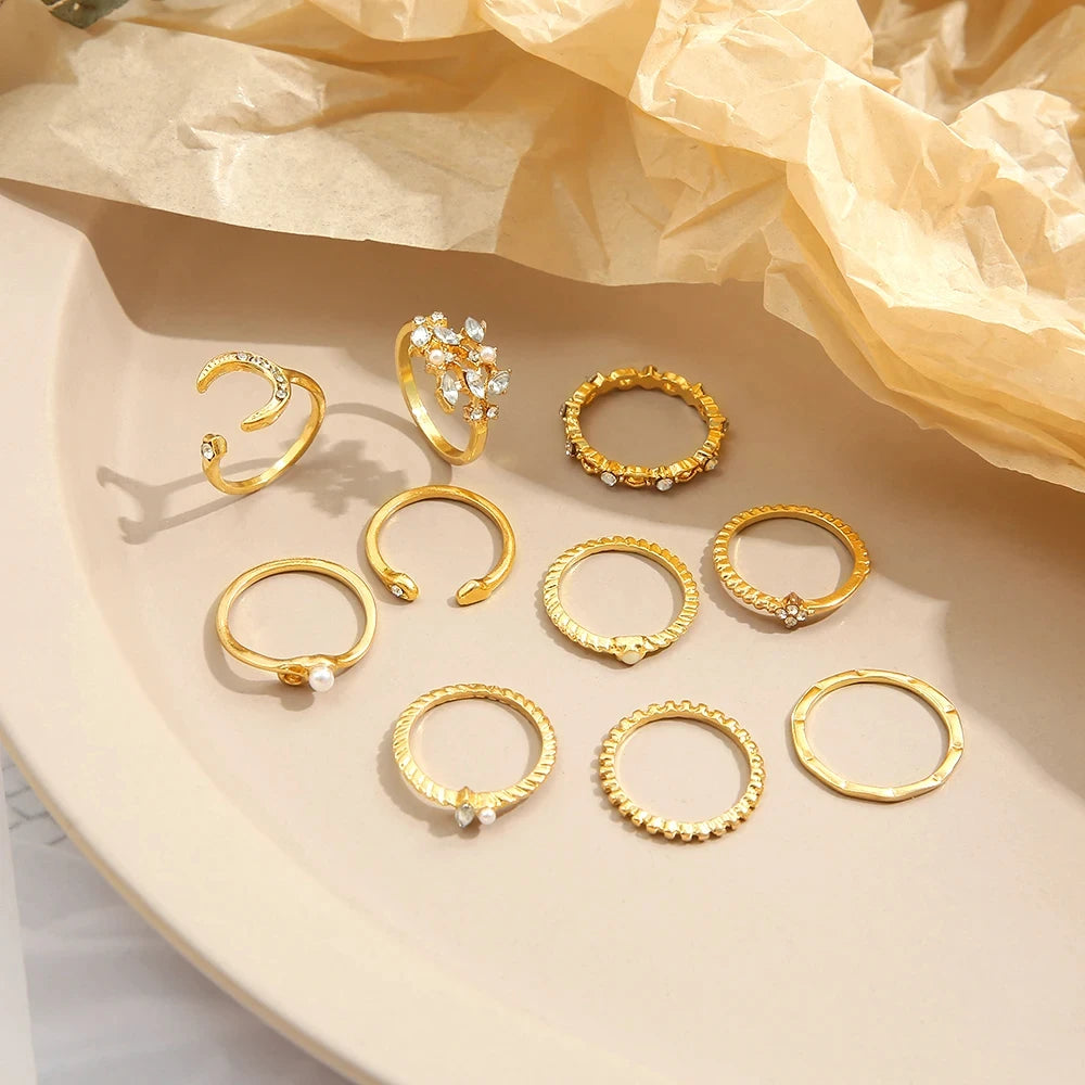 10 Pcs Rings Suit