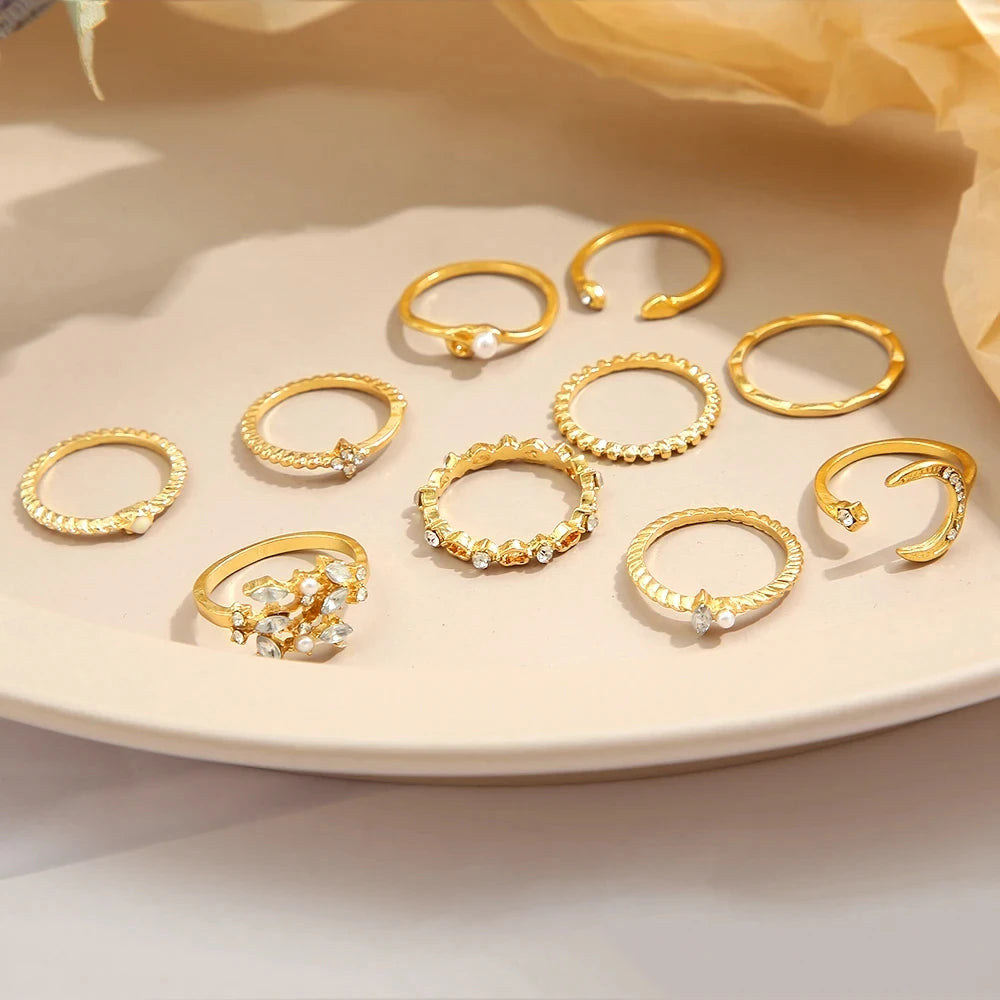10 Pcs Rings Suit