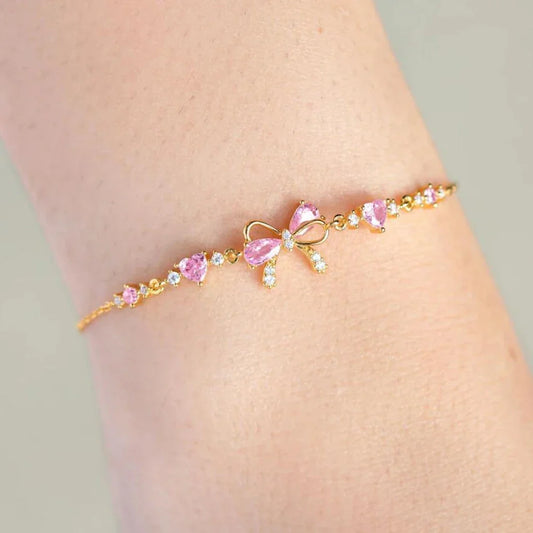 Sweet Pink Chain Bracelet