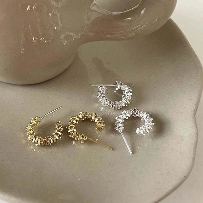 Irregular C Shape Earrings