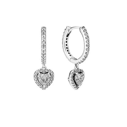 Original 925 Sterling Silver Zircon Pink Shining Bow Set Ring Earrings Bracelets Necklace