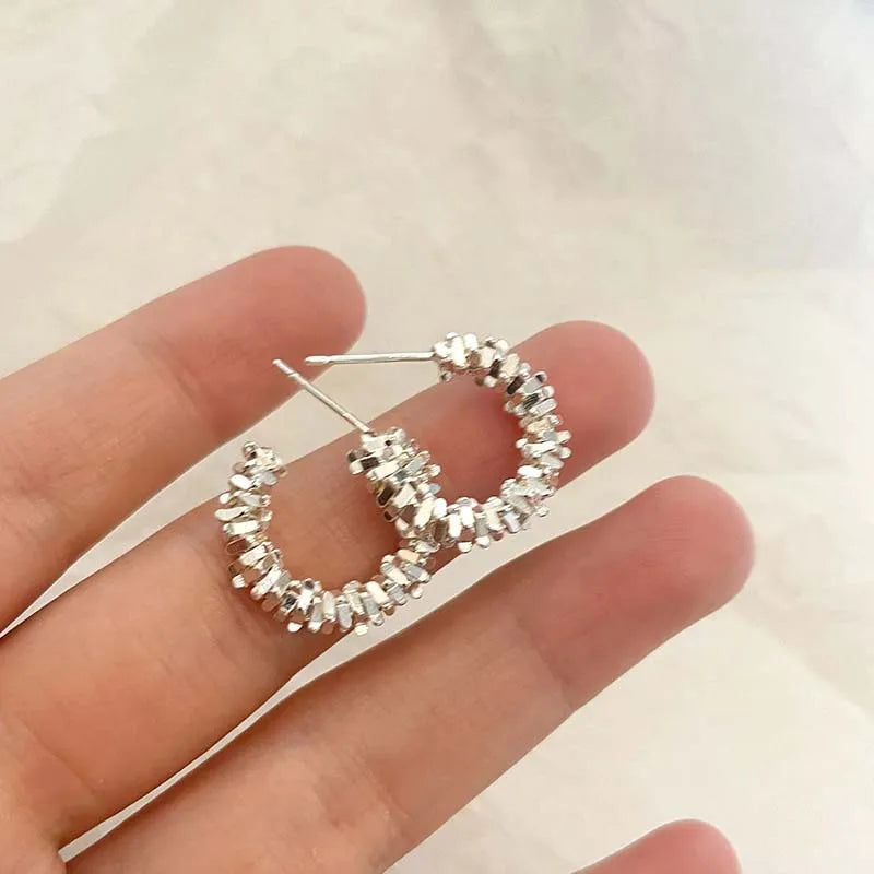 Irregular C Shape Earrings