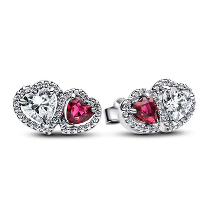 Original 925 Sterling Silver Zircon Pink Shining Bow Set Ring Earrings Bracelets Necklace