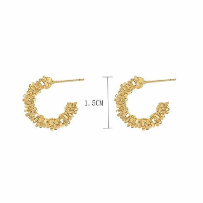 Irregular C Shape Earrings