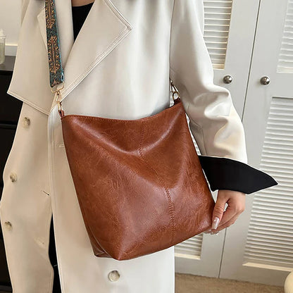 Wide Geometric Strap Shoulder Bag