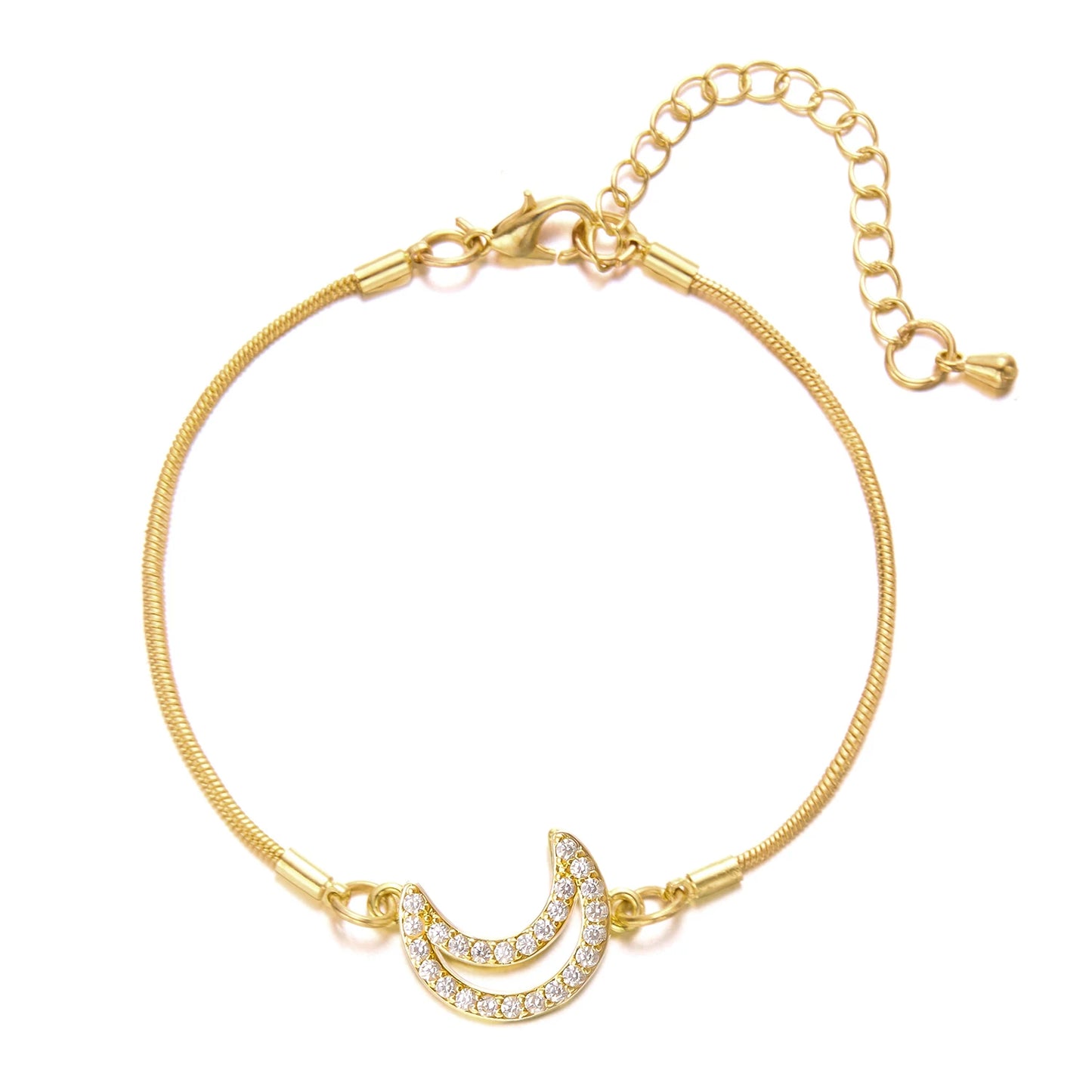 Elegant Crystal Flowers Bracelet