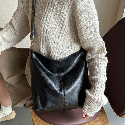 Wide Geometric Strap Shoulder Bag