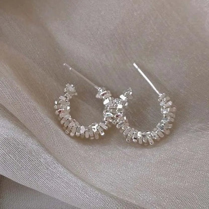Irregular C Shape Earrings