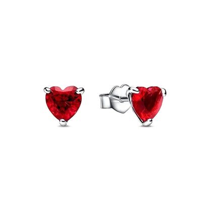 Original 925 Sterling Silver Zircon Pink Shining Bow Set Ring Earrings Bracelets Necklace