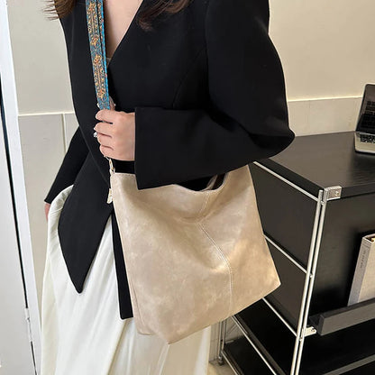 Wide Geometric Strap Shoulder Bag