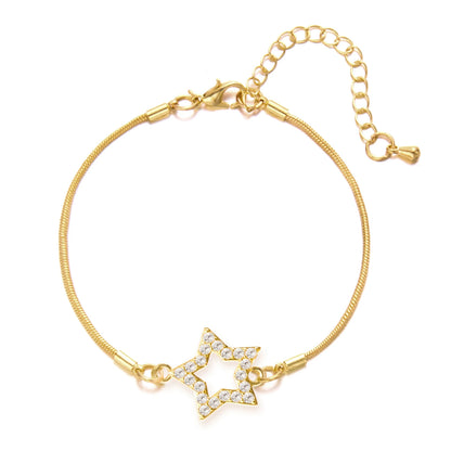 Elegant Crystal Flowers Bracelet