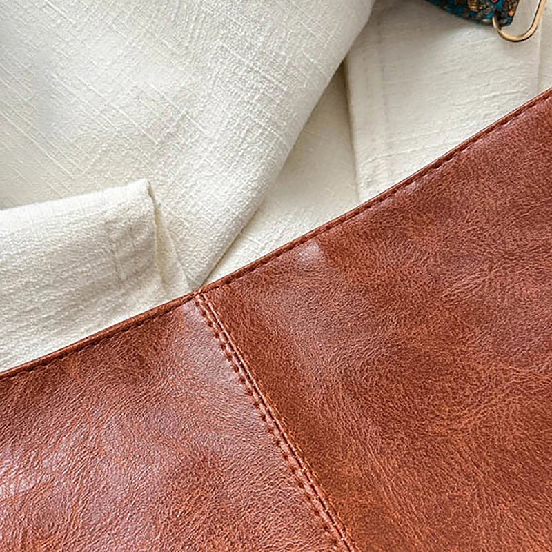Wide Geometric Strap Shoulder Bag