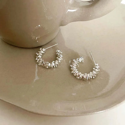Irregular C Shape Earrings