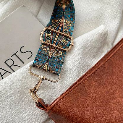 Wide Geometric Strap Shoulder Bag