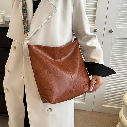 Wide Geometric Strap Shoulder Bag