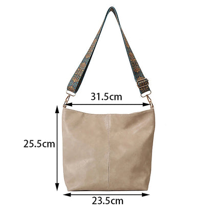 Wide Geometric Strap Shoulder Bag