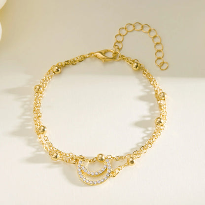 Elegant Crystal Flowers Bracelet
