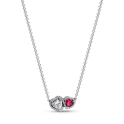 Original 925 Sterling Silver Zircon Pink Shining Bow Set Ring Earrings Bracelets Necklace