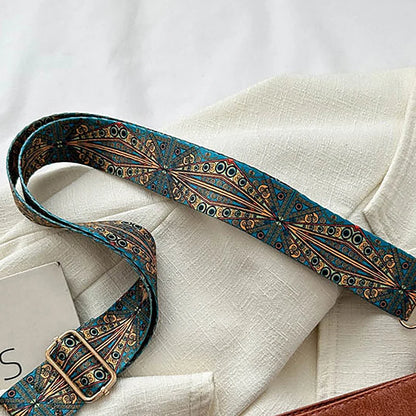 Wide Geometric Strap Shoulder Bag