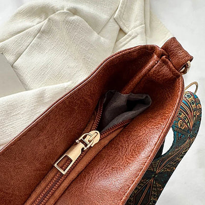 Wide Geometric Strap Shoulder Bag