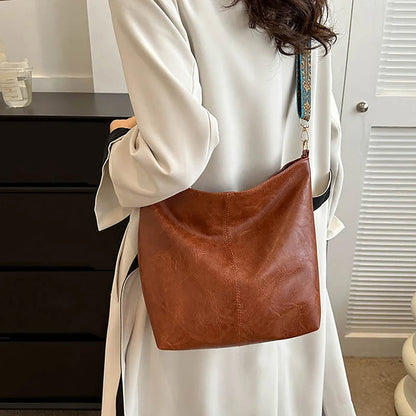 Wide Geometric Strap Shoulder Bag