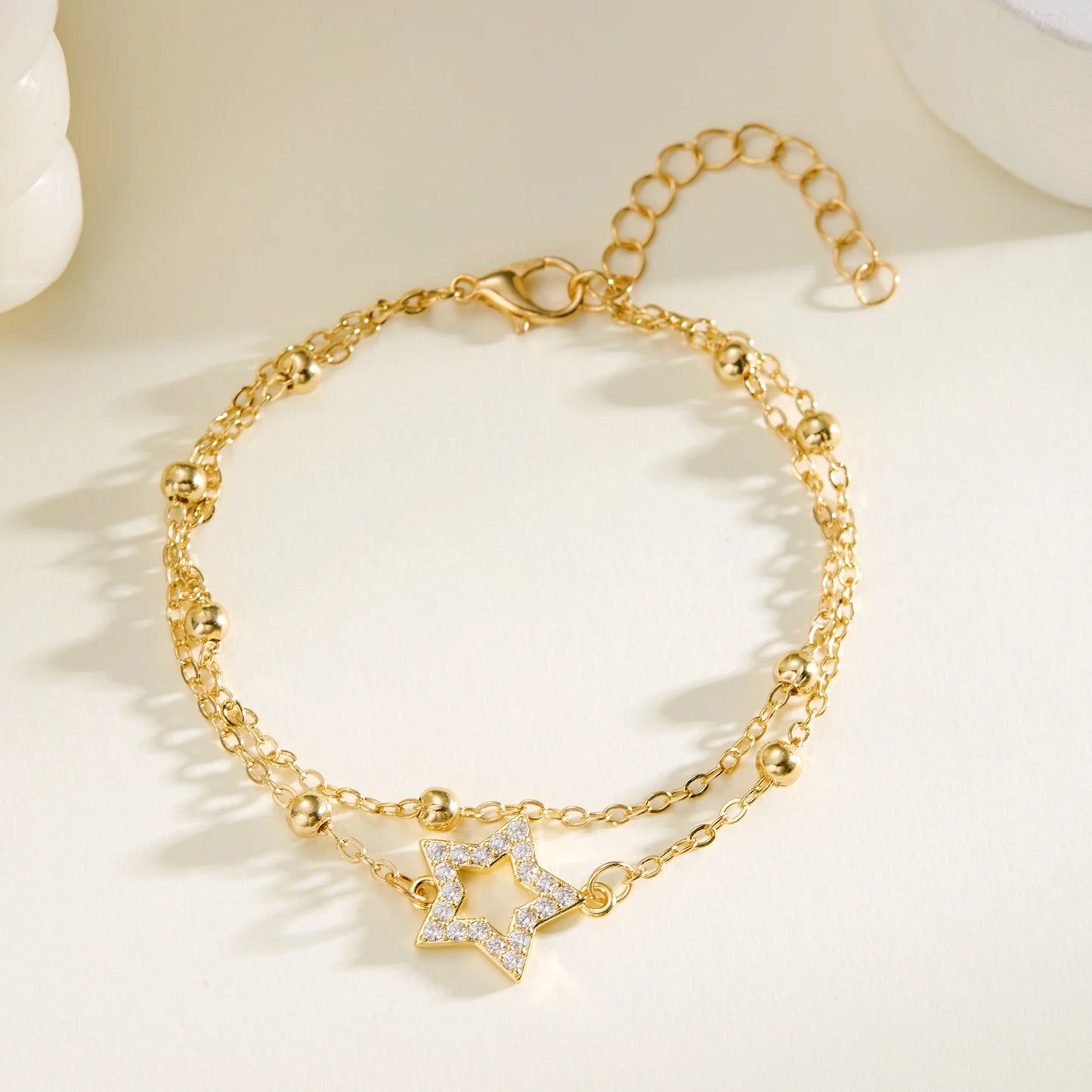 Elegant Crystal Flowers Bracelet