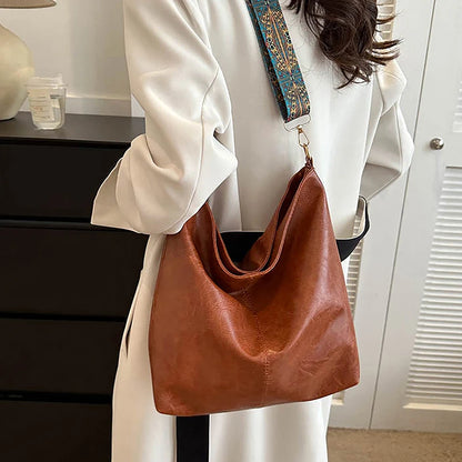 Wide Geometric Strap Shoulder Bag