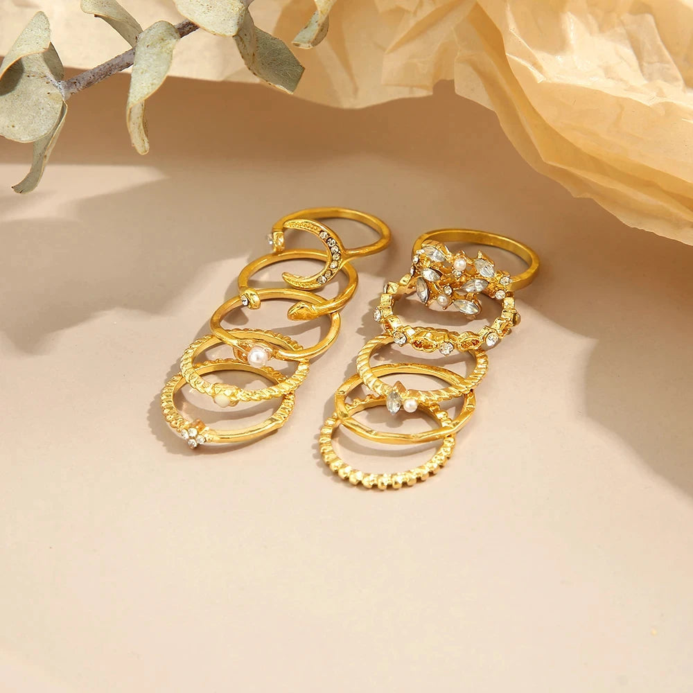 10 Pcs Rings Suit